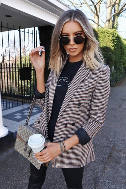 Blake Gingham Blazer Hey Pretty
