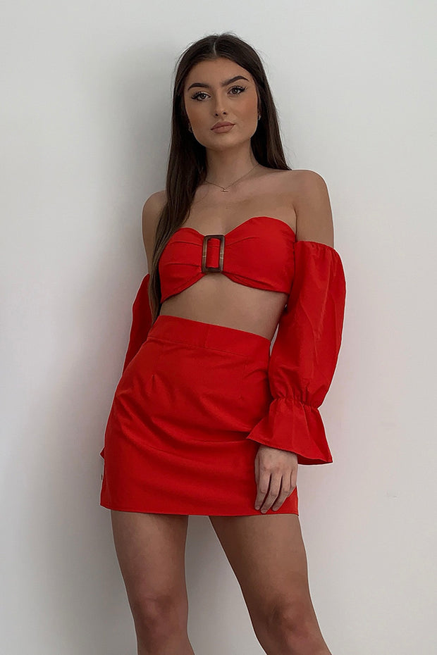 Flora Red Co Ord Set