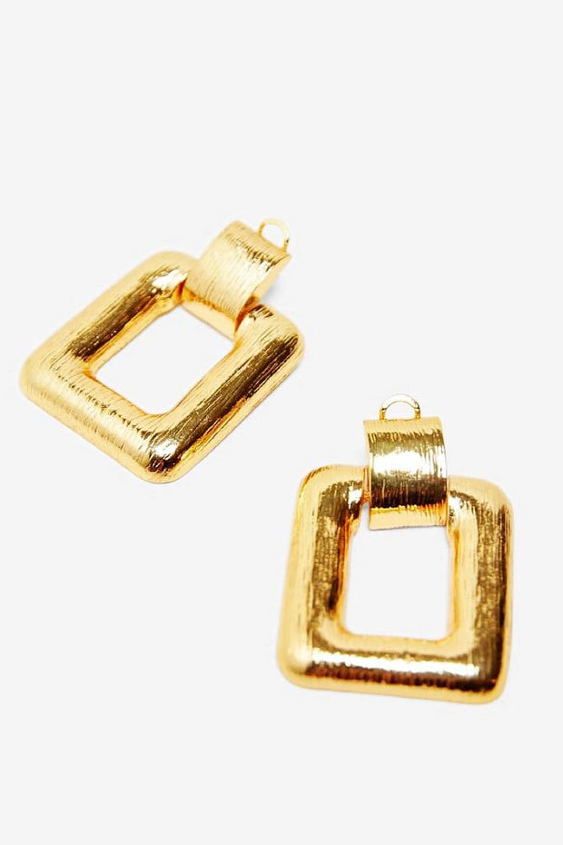 Anna Gold Square Earrings